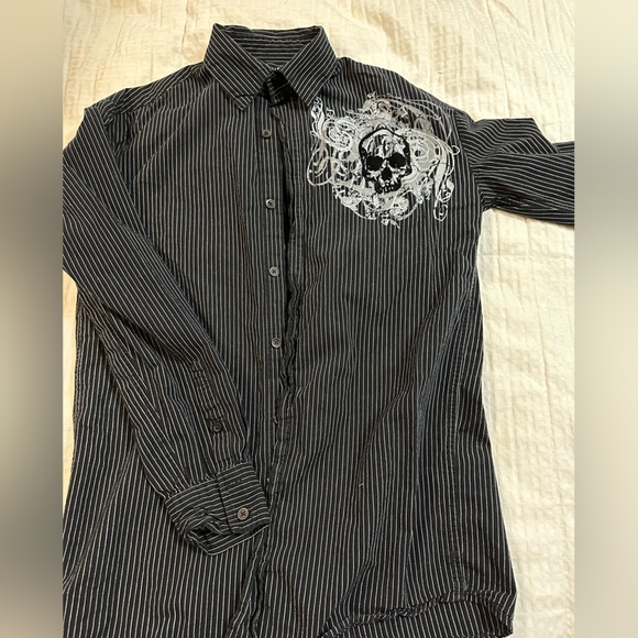 Mens skull dress shirt - Picture 1 of 3